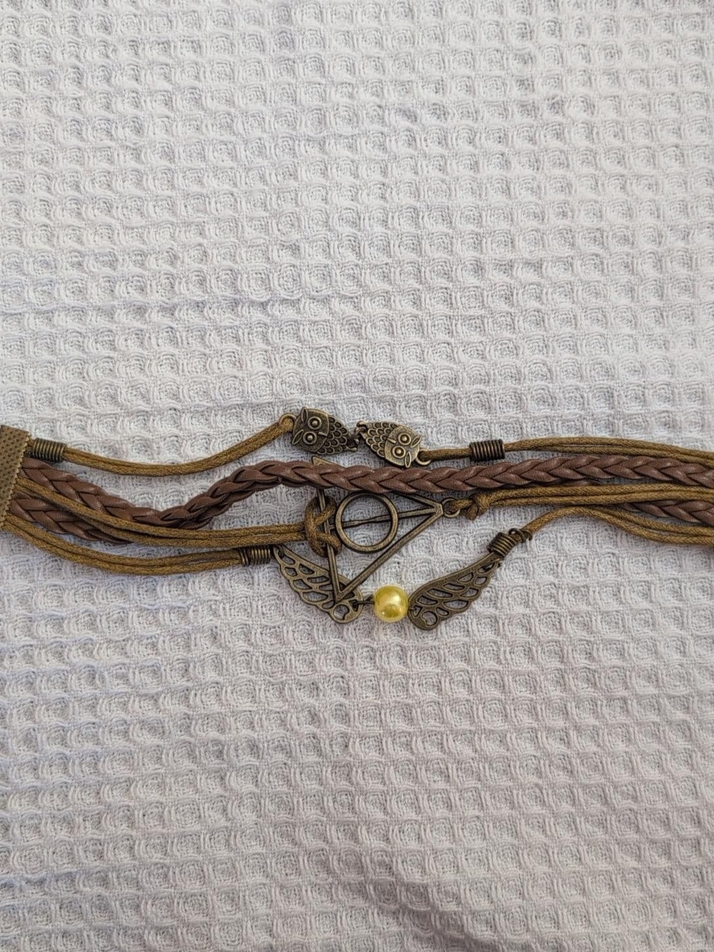 Harry Potter-Inspired Deathly Hallows Multi-Strand Bracelet